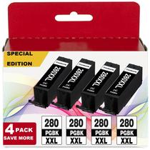 Cartuchos de tinta Couleuris PGI-280 XXL PGBK, pacote com 4 cartuchos para Canon Cartuchos de tinta Couleuris PGI-280 XXL PGBK, pacote com 4 cartuchos para Canon