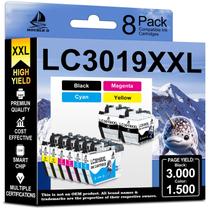 Cartuchos de tinta DOUBLE D LC3019 XXL compatíveis para Brother