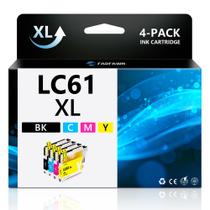 Cartuchos de Tinta FADFAWN LC61 XL Pack com 4 BK/C/M/Y Cartuchos de Tinta FADFAWN LC61 XL Pack com 4 BK/C/M/Y