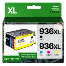 Cartuchos de tinta Gagalay 936XL 936 de alto rendimento, pacote com 4 unidades HP 936e Cartuchos de tinta Gagalay 936XL 936 de alto rendimento, pacote com 4 unidades HP 936e