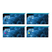 Cartuchos de Tinta Heynnie Pro 712 Kit com 4 para DesignJet