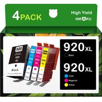 Cartuchos de tinta INKOKU 920XL pacote com 4 unidades preto, ciano, magenta e amarelo