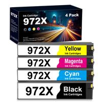 Cartuchos de Tinta Kaloking Pro 972X Kit com 4 Unidades Preto Ciano Amarelo Cartuchos de Tinta Kaloking Pro 972X Kit com 4 Unidades Preto Ciano Amarelo