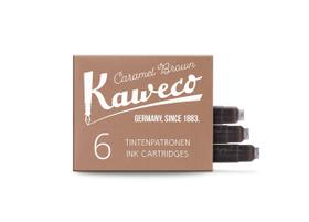 Cartuchos de tinta Kaweco, pacote com 6 cartuchos de caramelo marrom 30mL