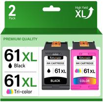 Cartuchos de tinta Kimveway 61XL pretos e coloridos para impressora HP 61