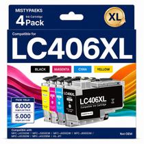 Cartuchos de Tinta MISTYPAEKS LC406XL Alto Rendimento 4 Unidades Cartuchos de Tinta MISTYPAEKS LC406XL Alto Rendimento 4 Unidades