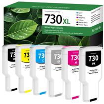Cartuchos de tinta OCBESTJET 730 300 ml, kit com 6 unidades de reposição