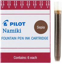 Cartuchos de tinta para caneta-tinteiro PILOT Namiki IC50 Sepia, pacote com 6