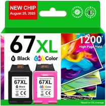 Cartuchos de Tinta Pitooler 67XL Combo Preto/Colorido Cartuchos de Tinta Pitooler 67XL Combo Preto/Colorido