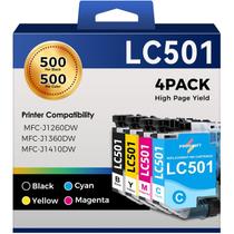 Cartuchos de tinta PROSWIFT LC501XL compatíveis com Brother LC501
