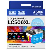 Cartuchos de tinta SHEENGO LC506XL de alto rendimento para impressora Brother Cartuchos de tinta SHEENGO LC506XL de alto rendimento para impressora Brother
