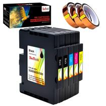 Cartuchos de tinta TacTink SG500 SG1000, kit com 5 unidades e fita térmica Cartuchos de tinta TacTink SG500 SG1000, kit com 5 unidades e fita térmica