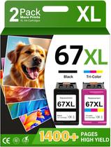 Cartuchos de tinta TOKYOINK 67XL compatíveis com HP Ink 67 preto/colorido Cartuchos de tinta TOKYOINK 67XL compatíveis com HP Ink 67 preto/colorido