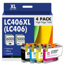 Cartuchos de tinta Toner Bank LC406XL LC406 para impressora Brother Cartuchos de tinta Toner Bank LC406XL LC406 para impressora Brother