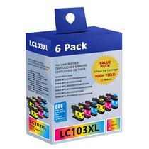 Cartuchos de Tinta TRIXINK LC103XL Kit com 6 Cores Compatíveis