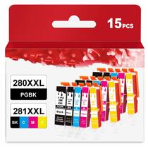 Cartuchos de Tinta Ubinki 280 281 XXL Kit com 15 para Canon