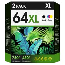 Cartuchos de tinta VOREDO 64XL preto/tricolor para HP Envy Photo Cartuchos de tinta VOREDO 64XL preto/tricolor para HP Envy Photo