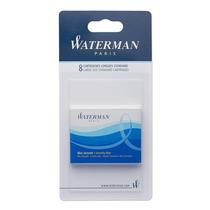 Cartuchos de tinta Waterman Serenity Blue tamanho grande, pacote com 8