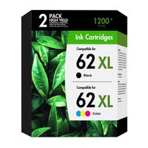 Cartuchos de tinta WOWTONER 62XL preto e colorido, pacote combo