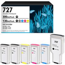 Cartuchos de Tinta YeaImage 727 Kit com 6 Unidades 300 ml Preto Fosco Cartuchos de Tinta YeaImage 727 Kit com 6 Unidades 300 ml Preto Fosco