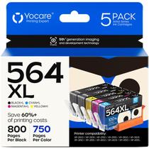 Cartuchos de tinta Yocare 564XL de alto rendimento (pacote com 5) para HP 564 Cartuchos de tinta Yocare 564XL de alto rendimento (pacote com 5) para HP 564