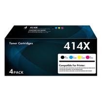 Cartuchos de toner aceink 414X kit com 4 unidades preto, ciano, amarelo e magenta Cartuchos de toner aceink 414X kit com 4 unidades preto, ciano, amarelo e magenta