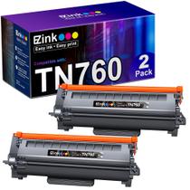 Cartuchos de toner E-Z Ink TN760 compatíveis com Brother (pacote com 2)
