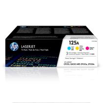 Cartuchos de toner HP 125A ciano, magenta, amarelo (pacote com 3) Cartuchos de toner HP 125A ciano, magenta, amarelo (pacote com 3)