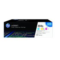 Cartuchos de toner HP 304A Ciano Magenta Amarelo Kit com 3 Cartuchos de toner HP 304A Ciano Magenta Amarelo Kit com 3