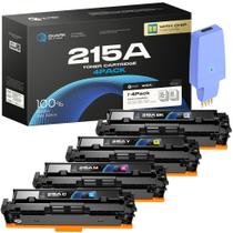 Cartuchos de toner Quark 215A W2310A de alto rendimento, pacote com 4