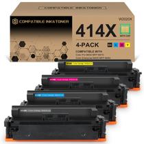Cartuchos de toner S SMARTOMNI 414X, pacote com 4 cartuchos de toner de alto rendimento para HP