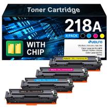 Cartuchos de toner SUDLTO 218A compatíveis com HP 218A, pacote com 4