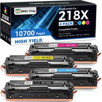 Cartuchos de toner TOKYOINK 218X, kit com 4 unidades, alto rendimento Cartuchos de toner TOKYOINK 218X, kit com 4 unidades, alto rendimento