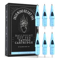 Cartuchos para Caneta de Tatuagem Inlumino Heart Ink, 6 Unidades, Azul Cartuchos para Caneta de Tatuagem Inlumino Heart Ink, 6 Unidades, Azul