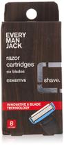 Cartuchos Razor Every Man Jack, pacote com 8 unidades em aço inoxidável Cartuchos Razor Every Man Jack, pacote com 8 unidades em aço inoxidável