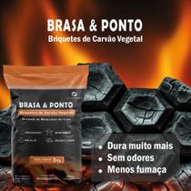 Carvão brasa e ponto 3kg mais sabor para o seu churrasco Carvão brasa e ponto 3kg mais sabor para o seu churrasco