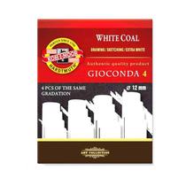 Carvão Koh-I-Noor Gioconda White Coal Hard Com 4 Unidades