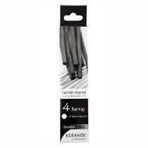 Carvão Vegetal Keramik P/ Desenho 6mm a 8mm com 4 Unidades