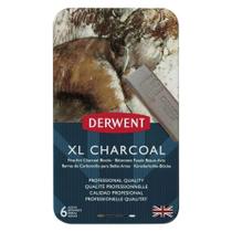 Carvão Xl Vegetal 6 Cores Estojo Lata Derwent