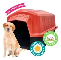 Casa 3 para cachorro casinha caes media plastico desmontavel resistente alvorada superinjet pets-vermelho
