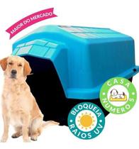Casa 5 casinha de cachorro grande porte alvorada superinjet desmontavel resistente confortavel-azul