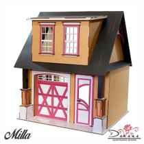 Casa Bonecas Escala Barbie Com Garagem Milla Eco Darama
