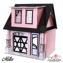 Casa bonecas escala Barbie com garagem Milla Princesa DARAMA Casa bonecas escala Barbie com garagem Milla Princesa DARAMA