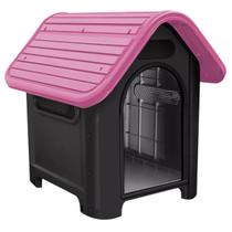 Casa Casinha Cachorro Home Plástico Desmontável N2 Rosa