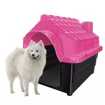 Casa Casinha Cachorro Plástica Desmontável Grande N5 Rosa