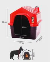 Casa Casinha de Cachorro Vermelha Durapets Durahouse para caes de porte médio