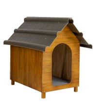 Casa casinha de Madeira Cães Cachorro Telhado Ecológico N1