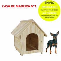 Casa Casinha Madeira Pinus Para Cachorro Caes N1