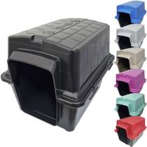 Casa Casinha para Cachorro Cães Gatos Plástico Raças Porte Pequeno 2 em 1 N1 Black Furacão Pet Casa Casinha para Cachorro Cães Gatos Plástico Raças Porte Pequeno 2 em 1 N1 Black Furacão Pet