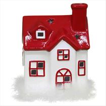 Casa Cerâmica Noel Nevada Led Vila Natalina 20cm - Magizi Casa Cerâmica Noel Nevada Led Vila Natalina 20cm - Magizi